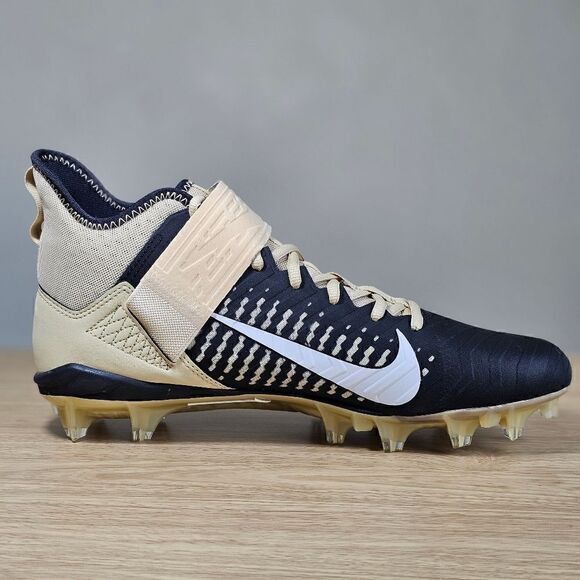 Nike Alpha Menace Pro 2 Mid Football Cleats Black Gold White Men\'s 11 BV3946-700 main image 9